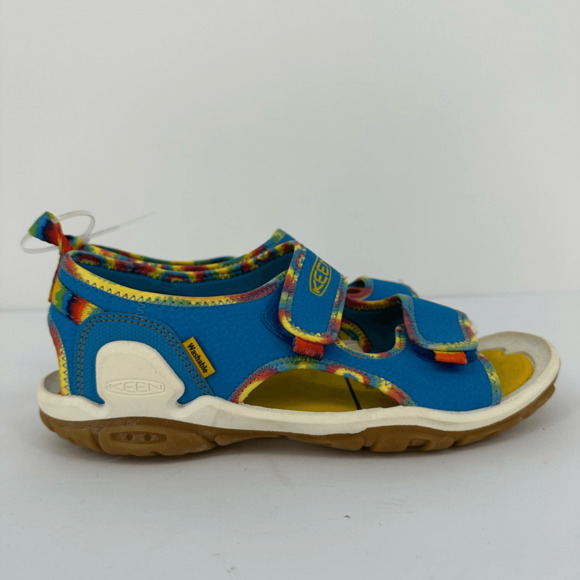 KEEN Knotch Creek Blue Tiedye Hook N Loop Sandals 1025650 Big Kids Size 5 - Picture 2 of 11